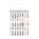 White Box Classic 3-maandkalender | 30 x 40 cm | grijs | 2026 | WHI730906