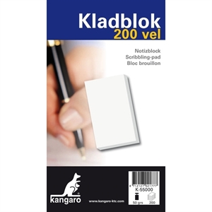 Kangaro Kladblok K Blanco 115mm X 198mm 50 Gr 0 Vel