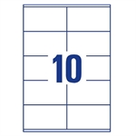 10 per vel (105 mm x 57 mm)