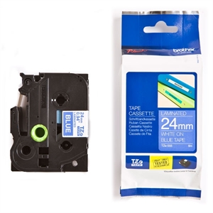 Brother TZe-555 tape wit op blauw 24mm x 8m (origineel)