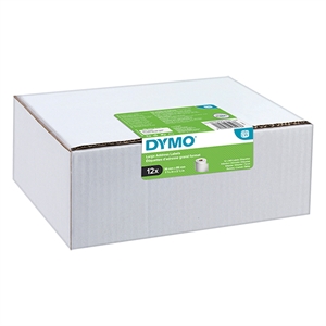 Dymo 2093093 brede adresetiketten voordeelverpakking 12 rollen (origineel)