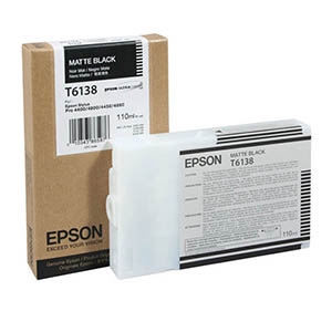 Epson T6138 inktcartridge mat zwart (origineel)