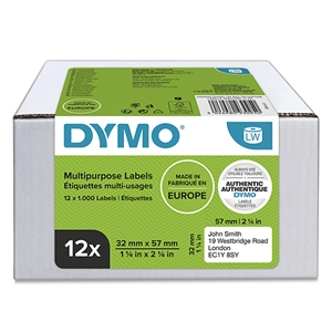Dymo 2093095 verwijderbare multifunctionele etiketten 12 rollen (origineel)