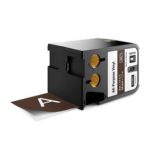 DYMO 1868790 XTL tape vinyl wit op bruin 54mm (origineel)