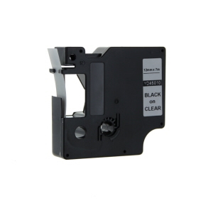 DYMO S0720500 / 45010 tape zwart op transparant 12mm (huismerk)