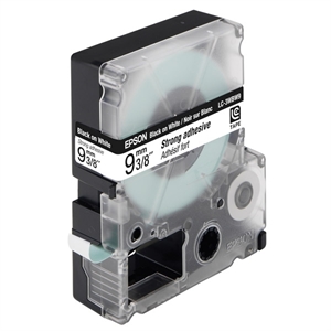 Epson LC-3WBW9 extra klevende tape zwart op wit 9 mm (9m)