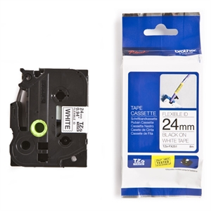 Brother TZe-FX251 flexi ID tape zwart op wit 24mm x 8m (origineel)