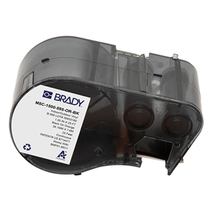 Brady M5C-1500-595-OR-BK tape vinyl zwart op oranje | 38,1 mm x 7,62 m (origineel)