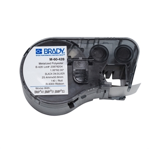 Brady M-60-428 gemetalliseerde polyester labels | 25,4mm x 50,8mm