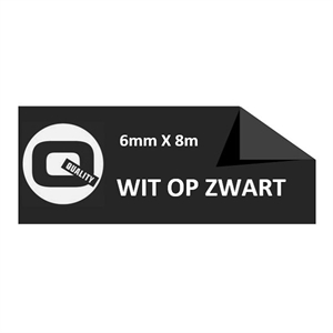 Brother TZe-315 tape wit op zwart 6mm x 8m (huismerk)
