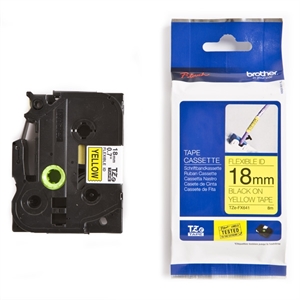 Brother TZe-FX641 flexi ID tape zwart op geel 18mm x 8m (origineel)