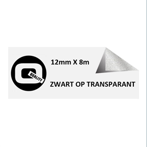 Brother TZe-131 tape zwart op transparant 12mm x 8m (huismerk)