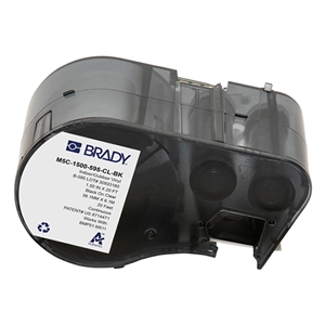 Brady M5C-1500-595-CL-BK tape vinyl zwart op transparant | 38,1 mm x 6,1 m (origineel)