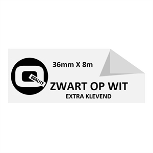 Brother TZe-S261 tape zwart op wit extra klevend 36mm x 8m (huismerk)
