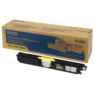 Epson S050554 toner cartridge geel hoge capaciteit (origineel)