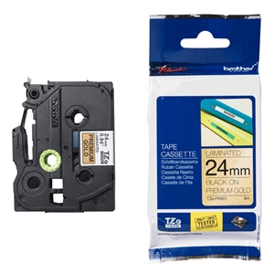 Brother TZe-PR851 tape zwart op goud 24 mm (Origineel)