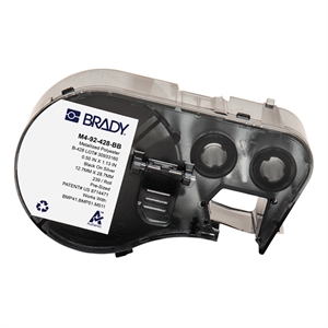 Brady M4-92-428-BB gemetalliseerde polyester labels zwart op lichtgrijs | 12,70 mm x 33,02 mm (origineel)