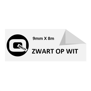 Brother TZe-221 tape zwart op wit 9mm x 8m (huismerk)